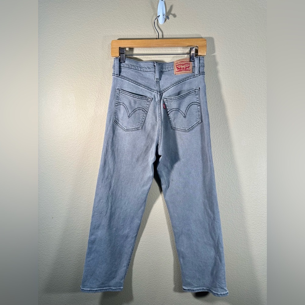 Levi’s Ribcage Straight Ankle Jeans in grey W27 L27 - Picture 13 of 16